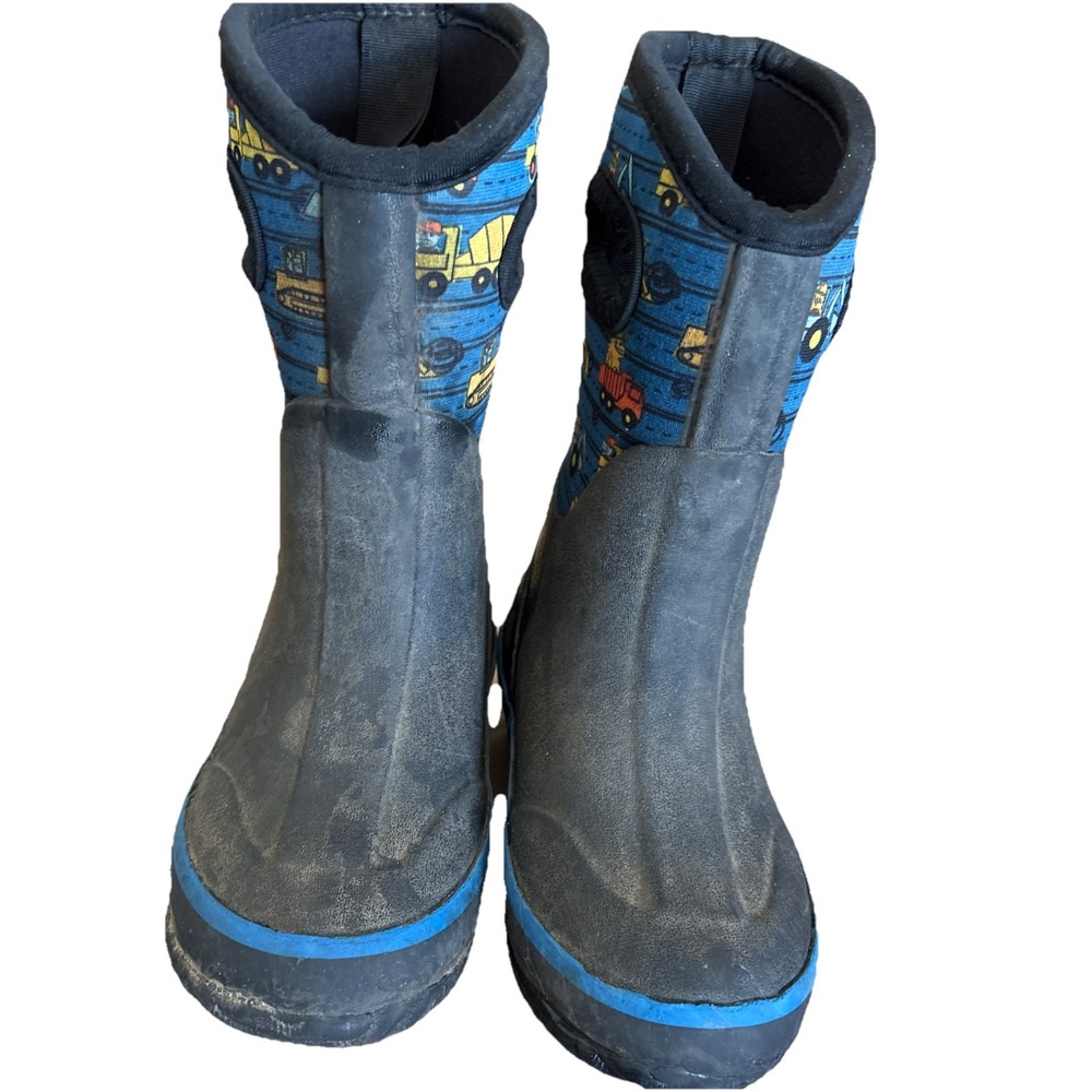Lone Cone Kids Mud Boots Construction Monsters Rain Boots Blue Size 8